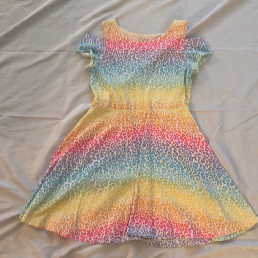 Children’s Place A Line Dress—Rainbow Leopard Print Size XXL 16